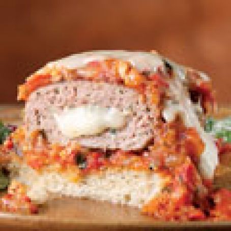 Mozzarella-Stuffed Turkey Burgers