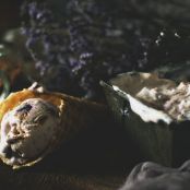 Roasted Blueberry Graham Cracker Crumble Frozen Yogurt