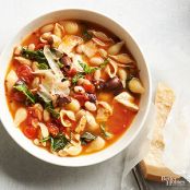 Fresh Basil and Navy Bean Soup