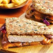 herbed chicken and cheese pannini