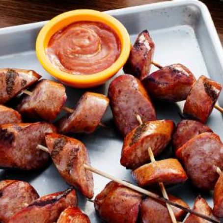 Grilled Sausage with Spicy Sauce