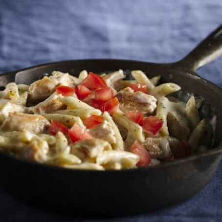 Quick Creamy Parmesan Chicken Penne