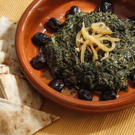 Spring Greens With Preserved Lemon & Olives