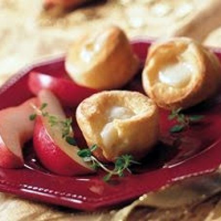 Fireside Popovers with Brie