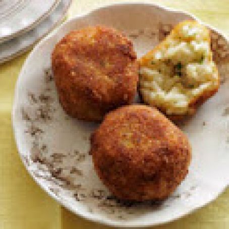 Arancini with Peas and Mozzarella