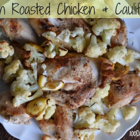 Lemon Roasted Chicken and Cauliflower