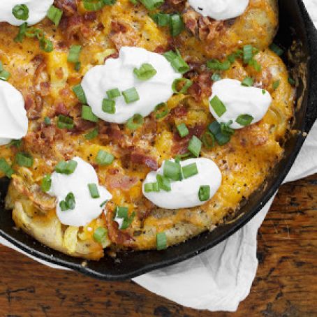 Loaded Smashed Potato Skillet