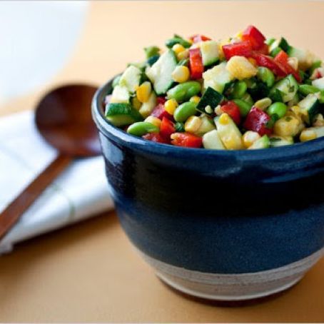 STIR FRIED SUCCOTASH w/EDAMAME