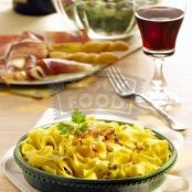 Cut Egg Tagliatelle with Speck