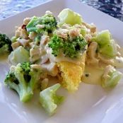 Creamed Chicken Over Corn Bread