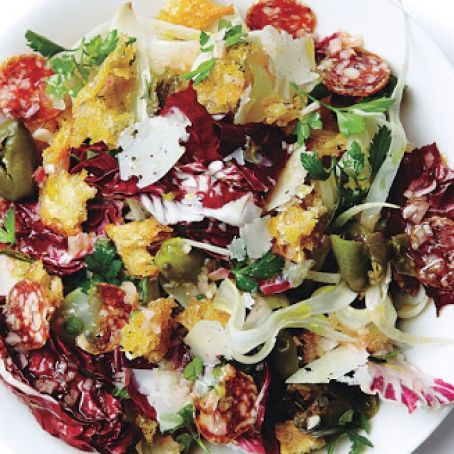 Radicchio, Fennel, and  Olive Panzanella