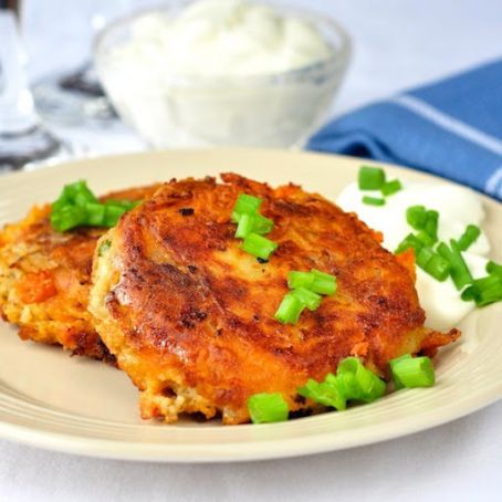 Cheesy Bacon Potato Cakes