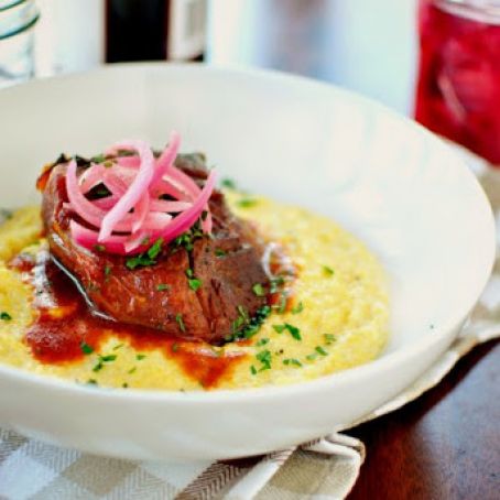 Braised Pork Shoulder + Cheesy Fontina Grits