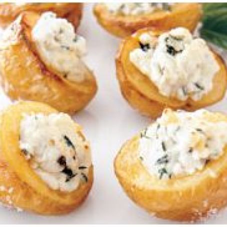 Salt-Baked Potatoes with Goat Cheese