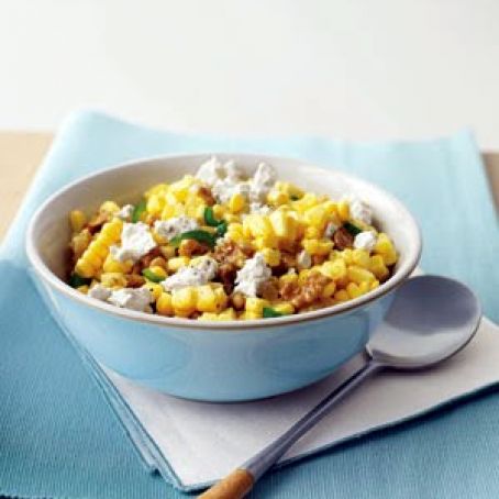 Corn Salad with Feta and Walnuts