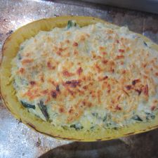 Cheesy Spinach-&-Artichoke Stuffed Spaghetti Squash