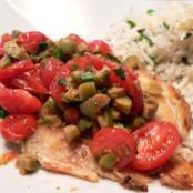 Tilapia with Warm Olive Salsa