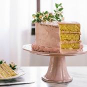 buttermilk cake with strawberry buttercream