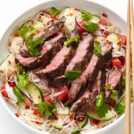 Thai Noodle-Steak Salad
