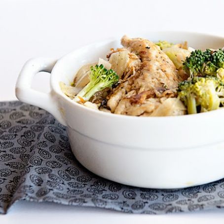 Rosemary Chicken & Broccoli in Broth