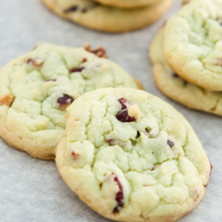 Cranberry Pistachio Pudding Cookies