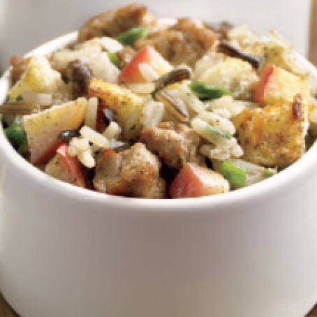 Sausage and Apple Wild Rice Stuffing