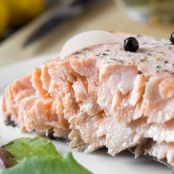 slow cooker - Poached Salmon with Lemons & Fresh Herbs