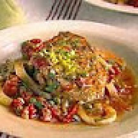 Pork Chops with Fennel and Caper Sauce