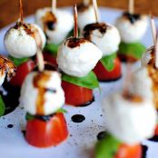 Caprese Skewers with Balsamic Drizzle