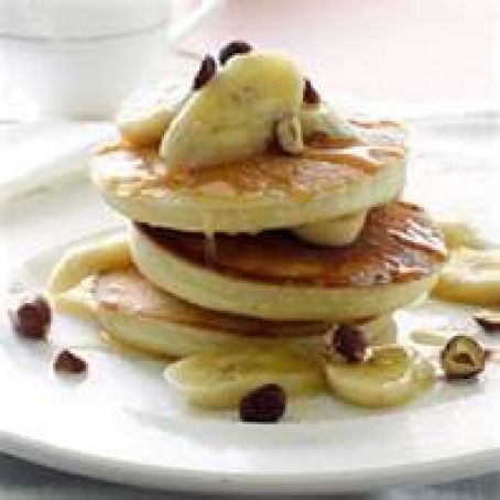 Banana Pancakes with Orange Maple Syrup
