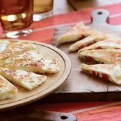 Three-Cheese Quesadillas with Garlic Butter
