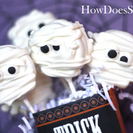 Halloween Cookie Suckers-Mummy
