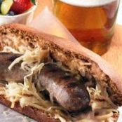 Grilled Reuben Brats