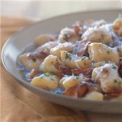 Potato Gnocchi with Chanterelles and Pancetta