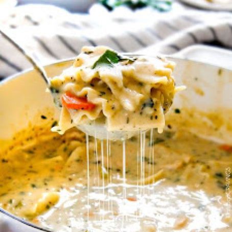 Creamy Chicken Lasagna Soup