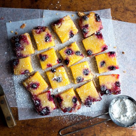 Lemon Blueberry Bars, GF