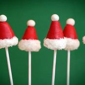 Santa Hat Cake Pops