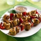 Grilled Chicken Kabobs with Thai Peanut Sauce