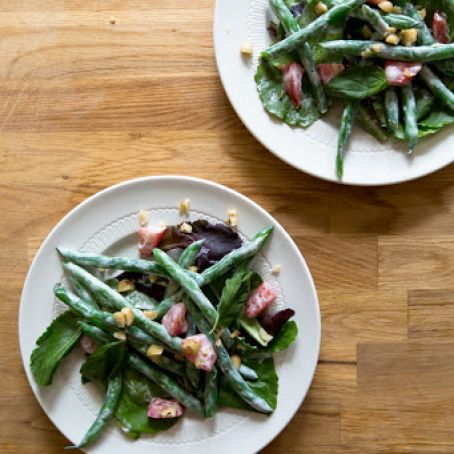 Salad of Haricots Verts and Green Hazelnuts
