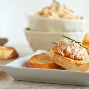 Smoked Salmon Dip on Crostini