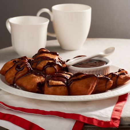 Beignets with Chocolate Bourbon Sauce