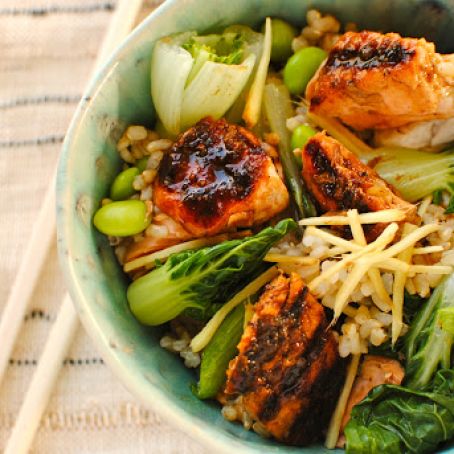 FISH*****Teriyaki Salmon Rice Bowl