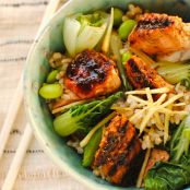 FISH*****Teriyaki Salmon Rice Bowl