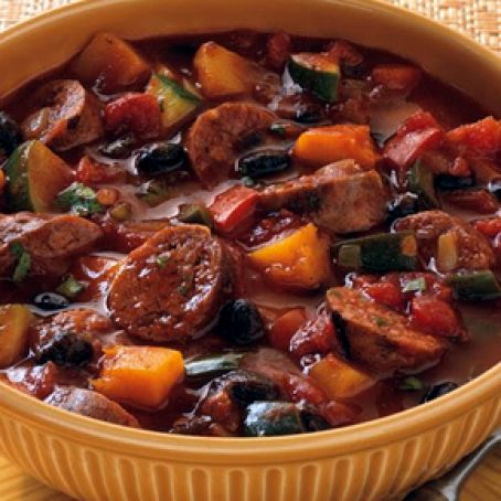 Grilled Chorizo and Black Bean Stew