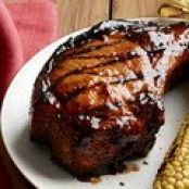 Glazed Double-Cut Pork Chops
