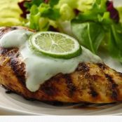Grilled Margarita Chicken with Yogurt Sauce
