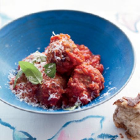 Eggplant & Porcini Meatballs in Tomato Sauce