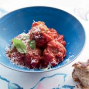 Eggplant & Porcini Meatballs in Tomato Sauce