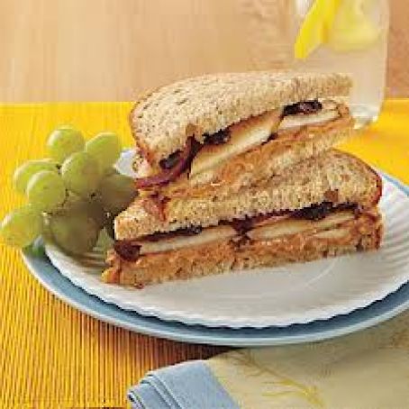 Peanut Butter and Pear Sandwiches