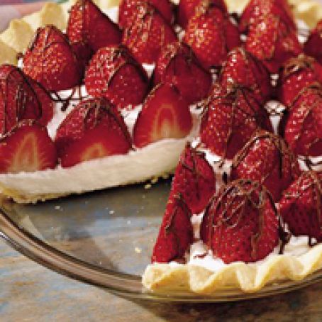 Strawberries and Cream Pie